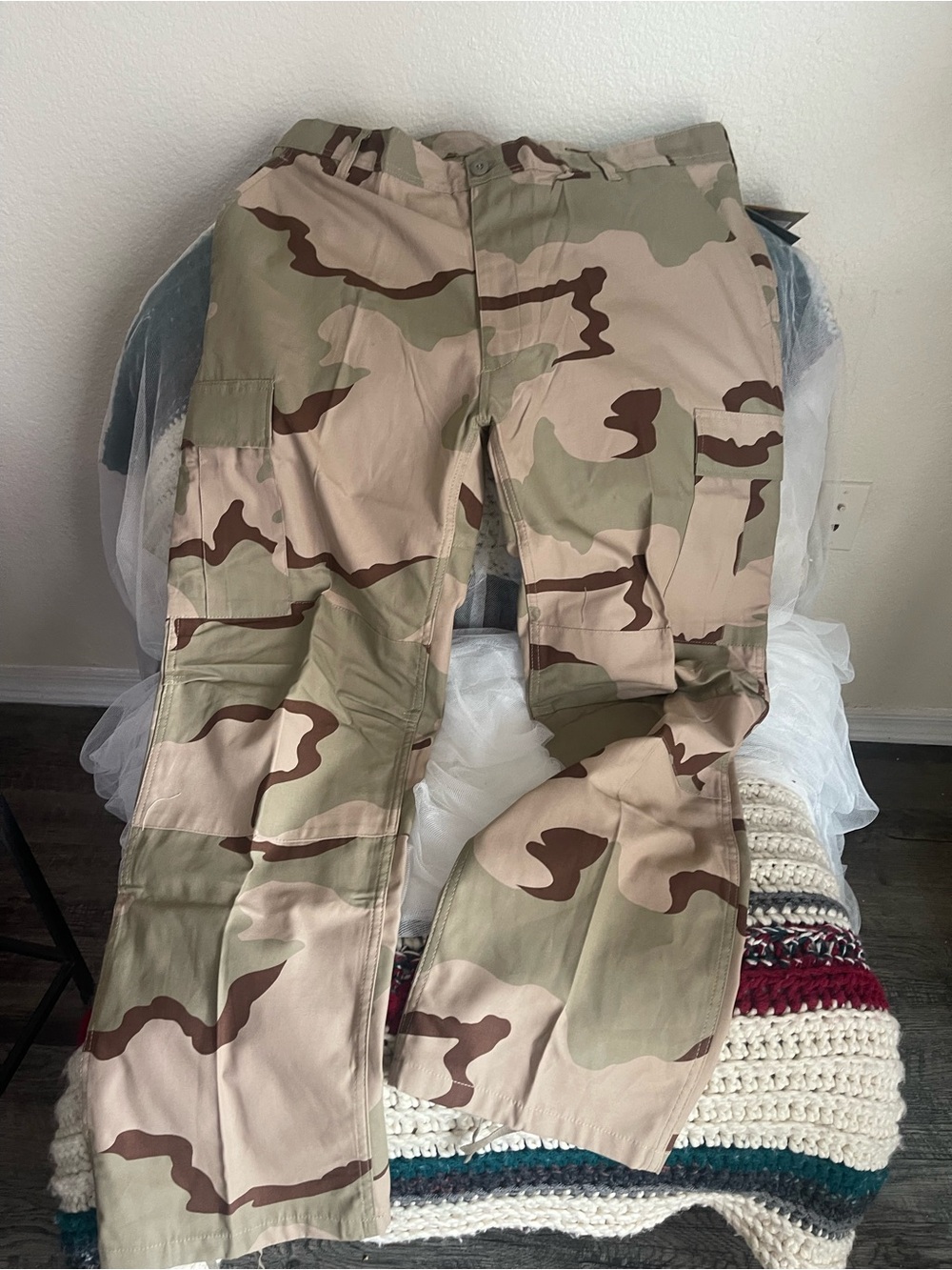 Men's Desert Camouflage Cargo Pants - Tan/Green/Brown